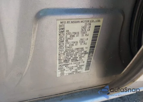 2007 Nissan Xterra S from USA, damaged, VIN 5N1AN08W27C509879